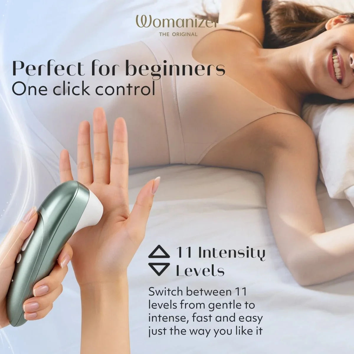 Womanizer Pro -Sage Green Clitoral Stimulator.