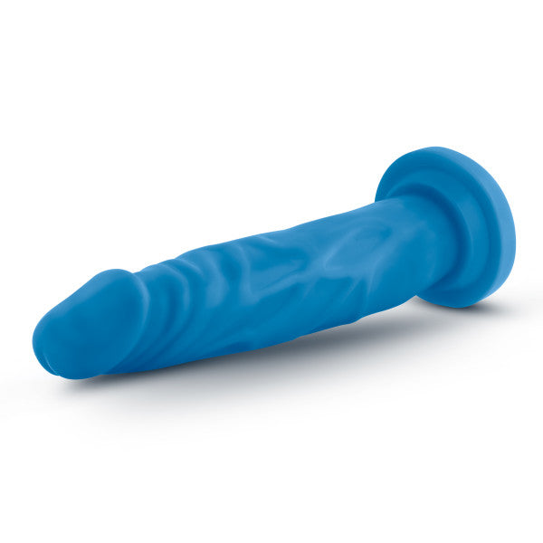 Neo - 7.5 Inch Dual Density Cock - Neon Blue