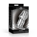 Dicked Clear Hollow Anal Plug - X-Large