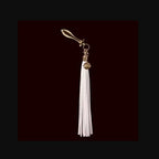 Detachable White Flogger-Tail Plug Kit with Rose-shape Plug