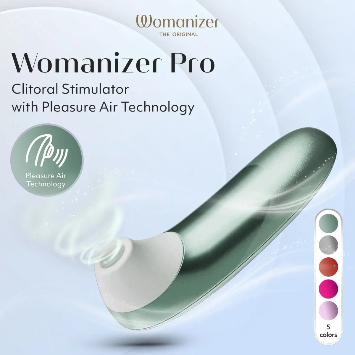Womanizer Pro -Sage Green Clitoral Stimulator.