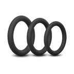 b-Vibe Snug Ring Lite Snug Fit Silicone Cock Ring - 3 Pack