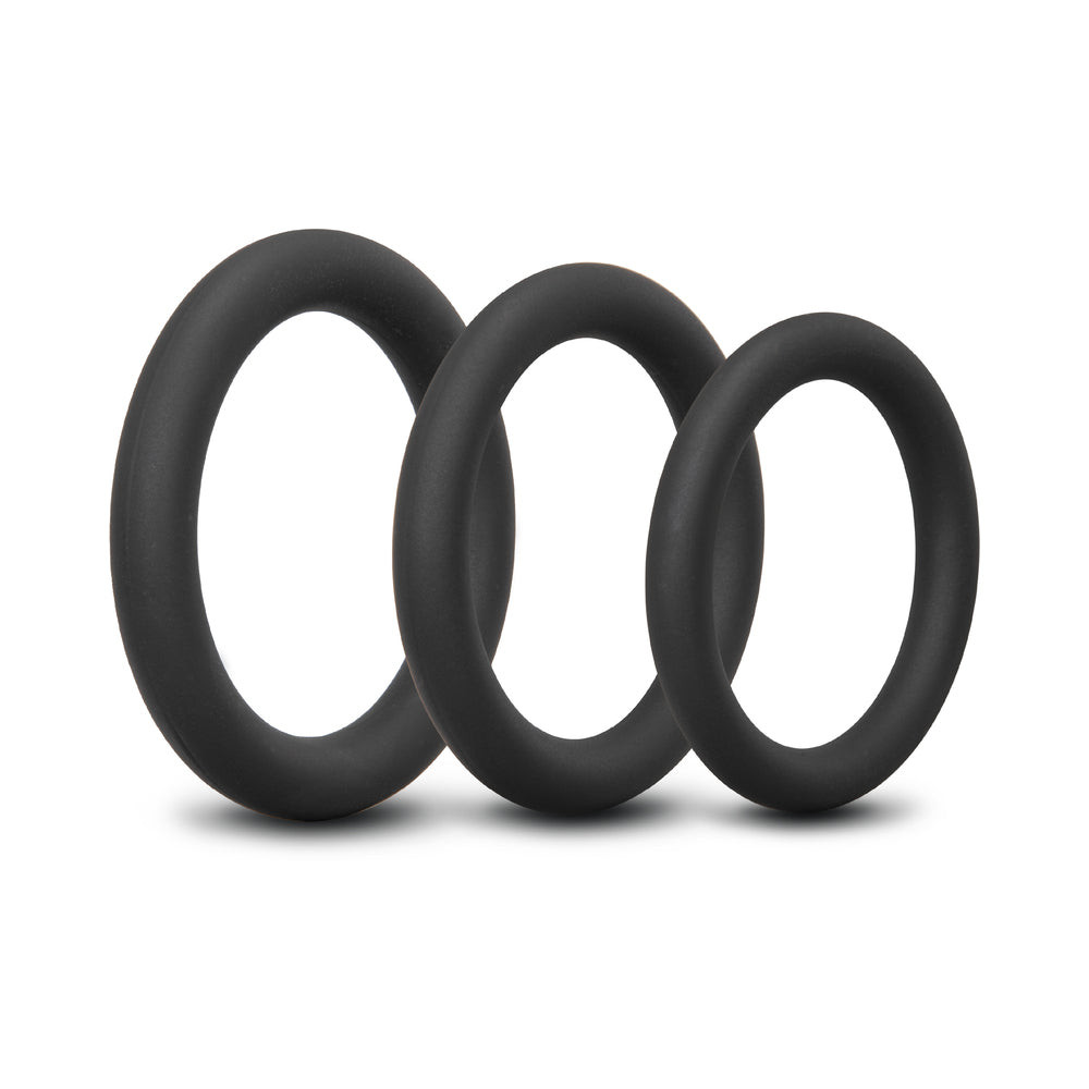 b-Vibe Snug Ring Lite Snug Fit Silicone Cock Ring - 3 Pack