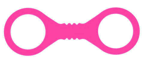 Small Hot Pink Silicone Cuffs