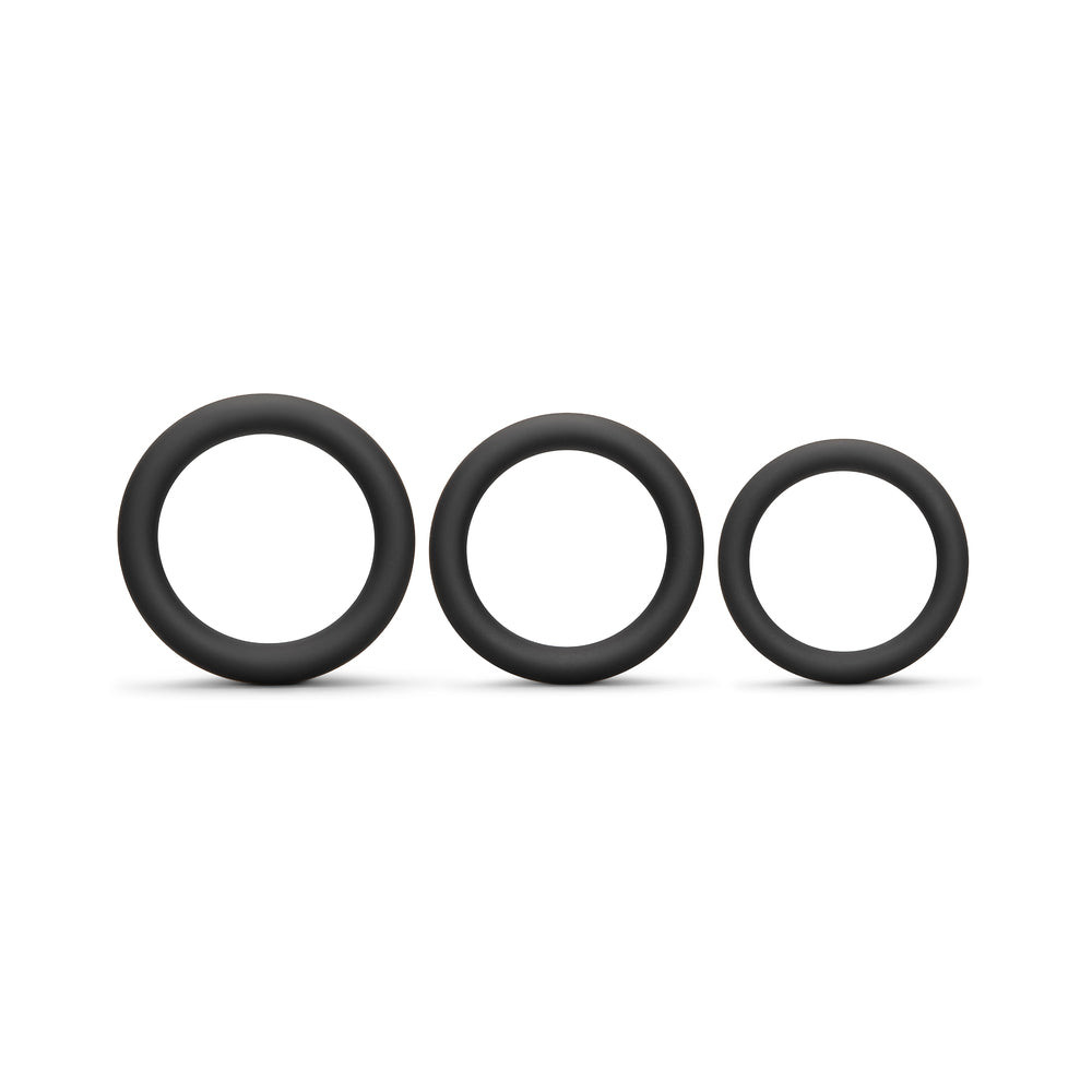 b-Vibe Snug Ring Lite Snug Fit Silicone Cock Ring - 3 Pack