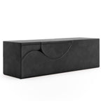 Aria Flip Chaise 18 Inch Wide - Convertible Sex Chair and Bed Bench, Black