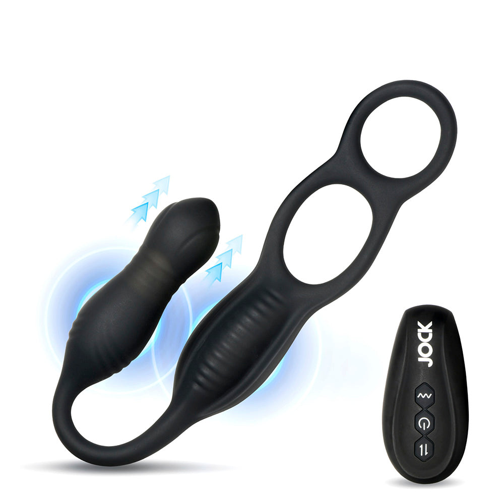 Hyper Thrusting and Vibrating Anal Plug with C-Ring