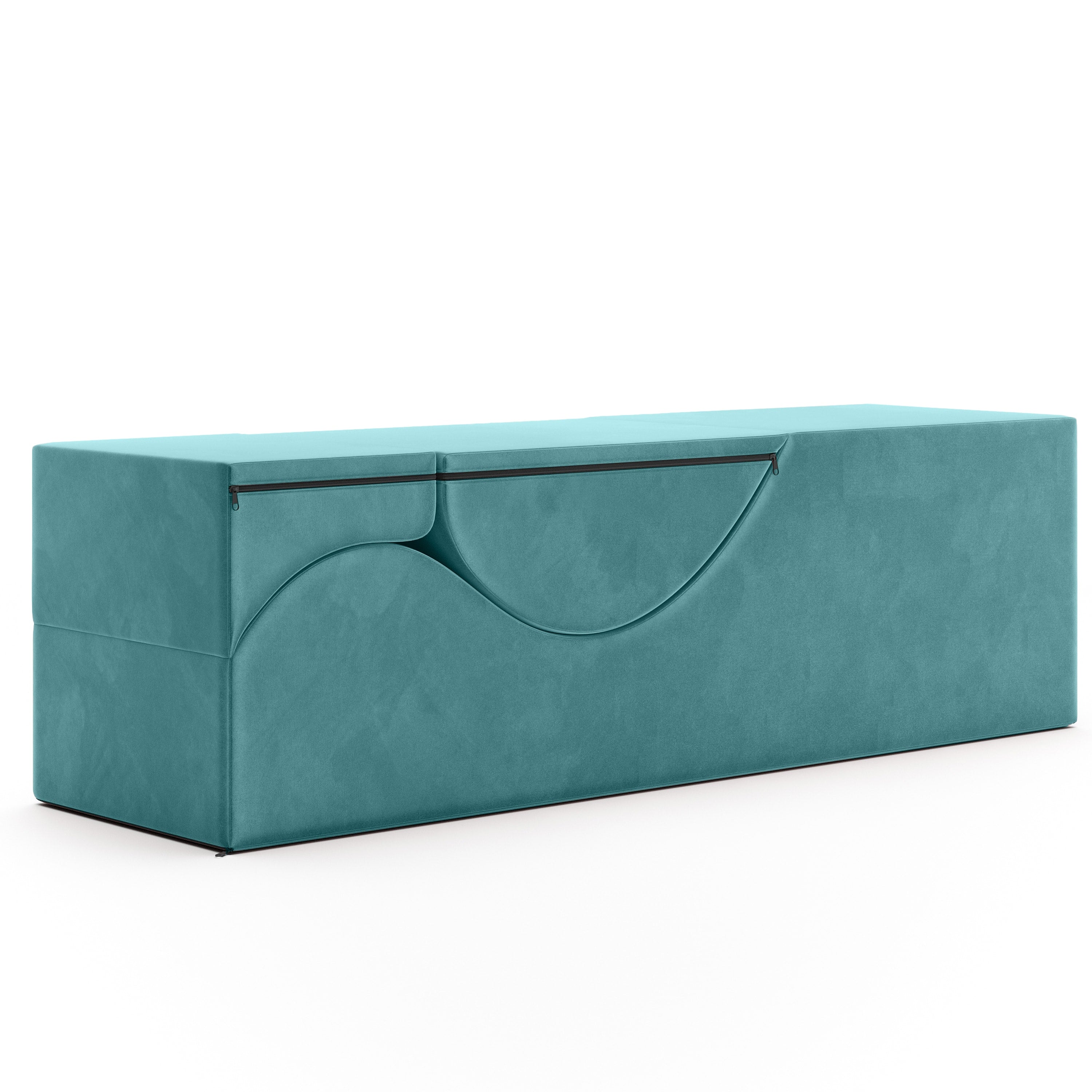Liberator Aria Flip Chaise 18 Inch Wide - Convertible Sex Chair And Bed Bench, Teal