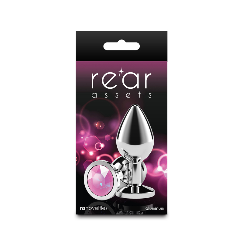 Rear Assets - Silver - Medium - Pink Gem