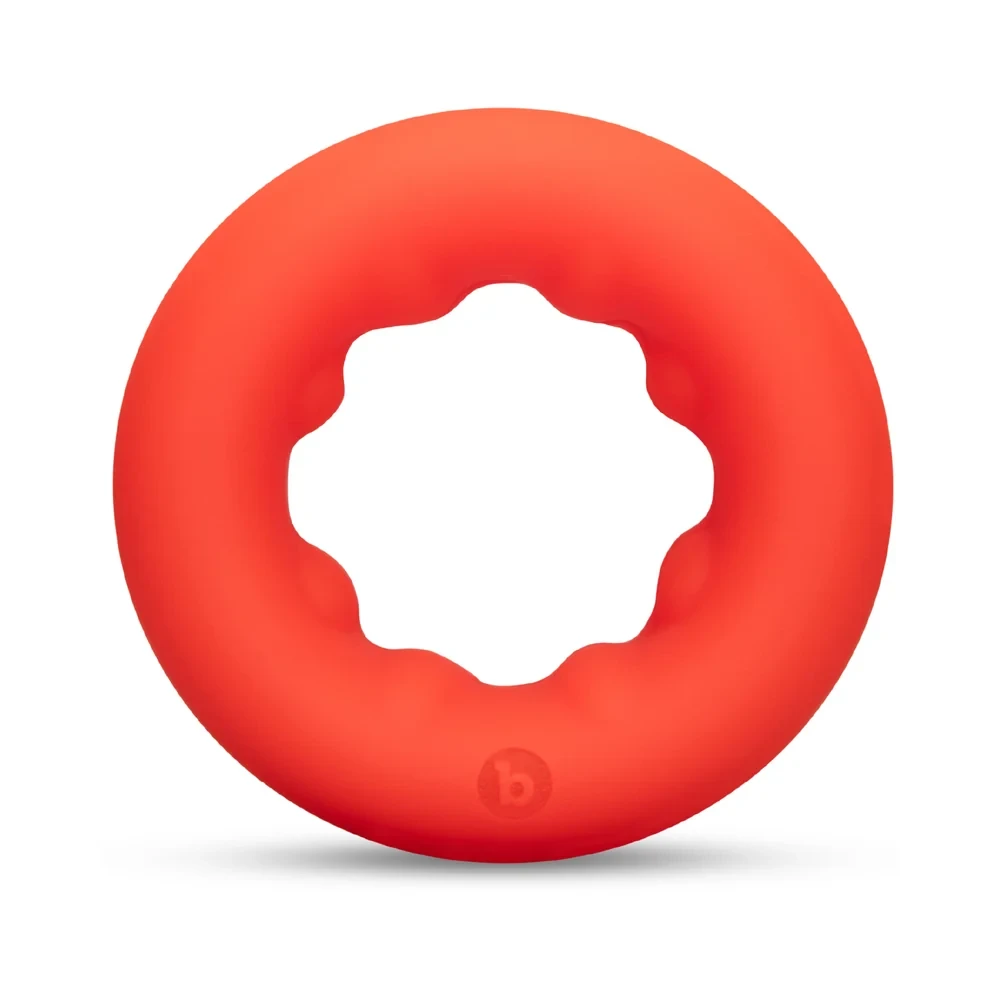 b-Vibe Flex Ring Grip Ultra Soft Silicone Cock Ring - Red