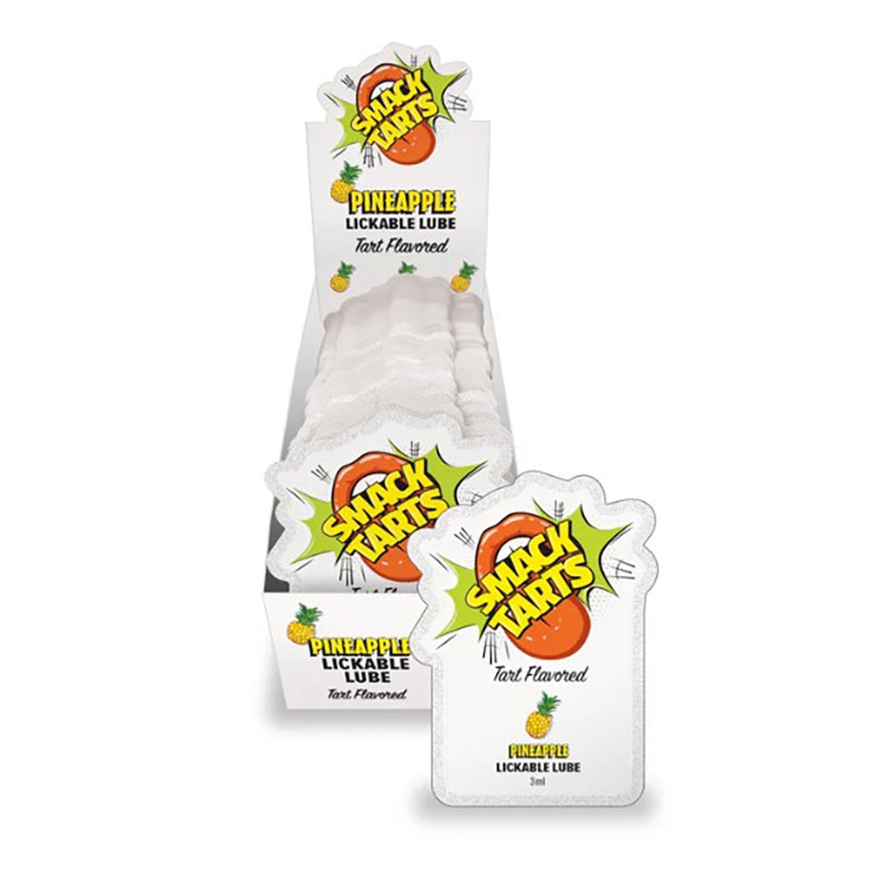 SMACK Tarts Lickable Flavored Lube - Pineapple - 3ml Pouch (Display of 36)