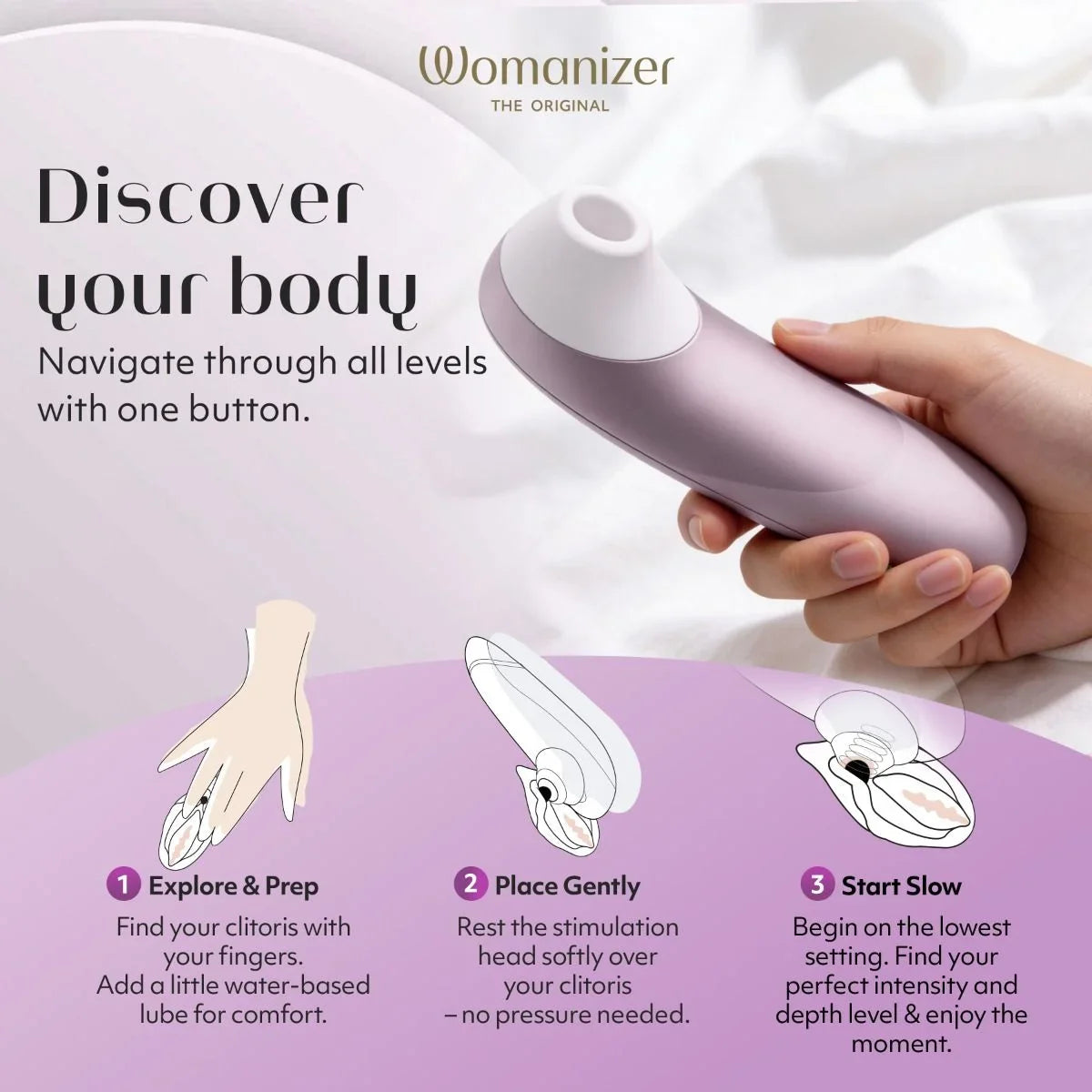 Womanizer Pro Clitoral Stimulator - Lilac