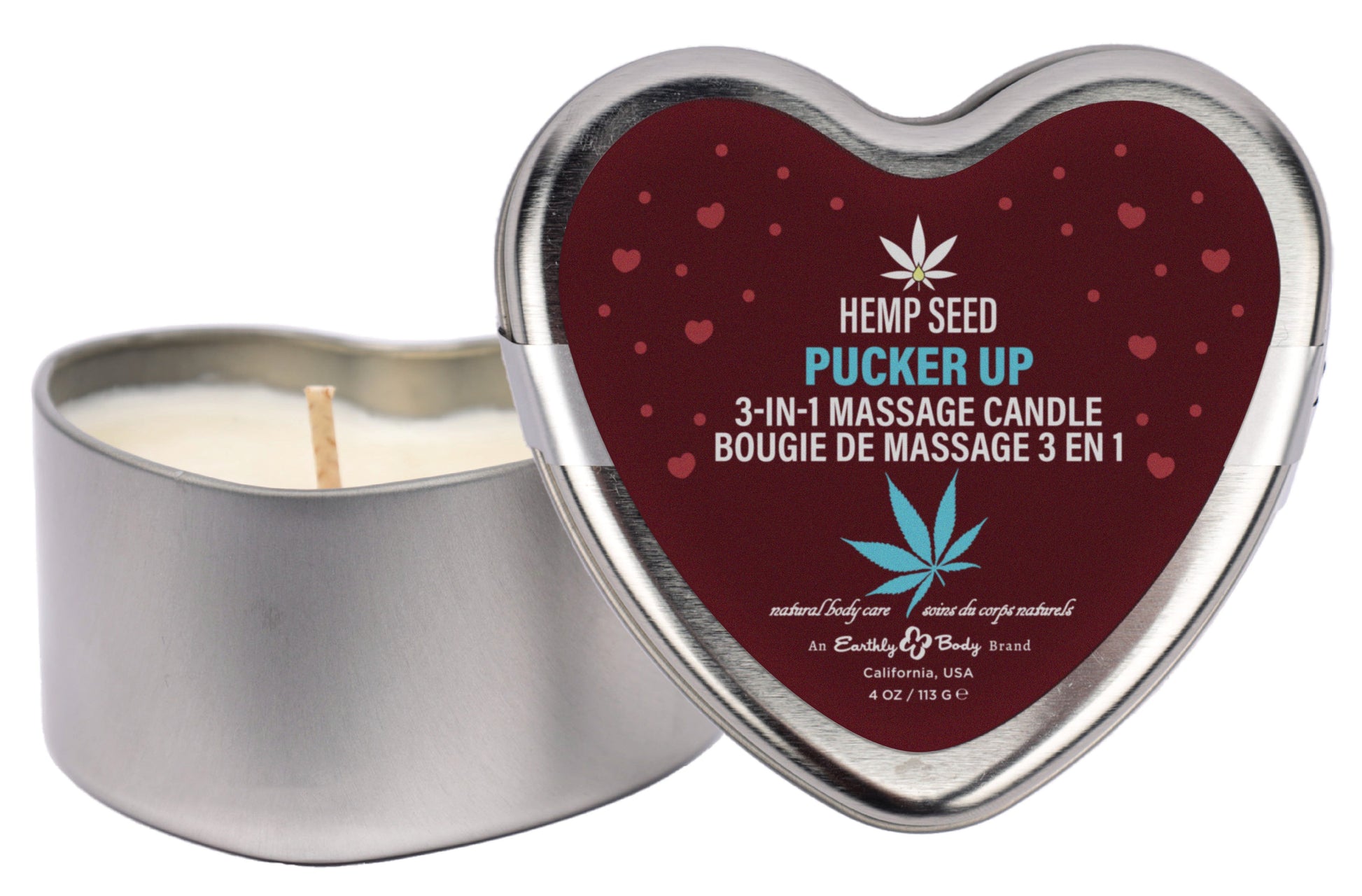 Hemp Seed Valentine '26 Candle Trio Includes:  1 of each:  XOXO 1.75oz, Lip Locked 1.75oz, Pucker Up 1.75oz