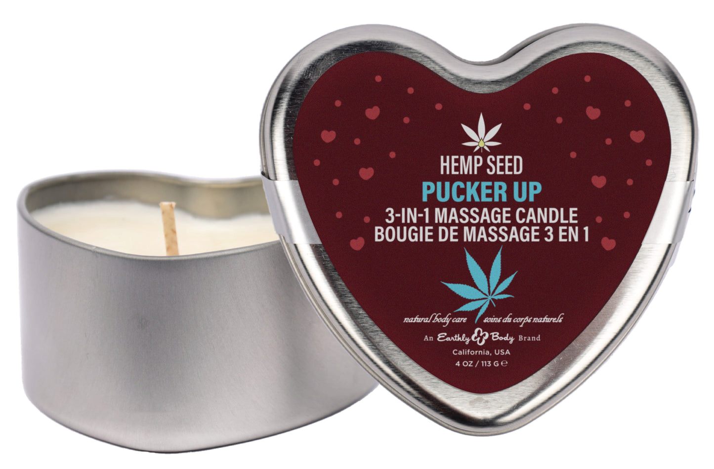 Hemp Seed Valentine '26 Candle Trio Includes:  1 of each:  XOXO 1.75oz, Lip Locked 1.75oz, Pucker Up 1.75oz