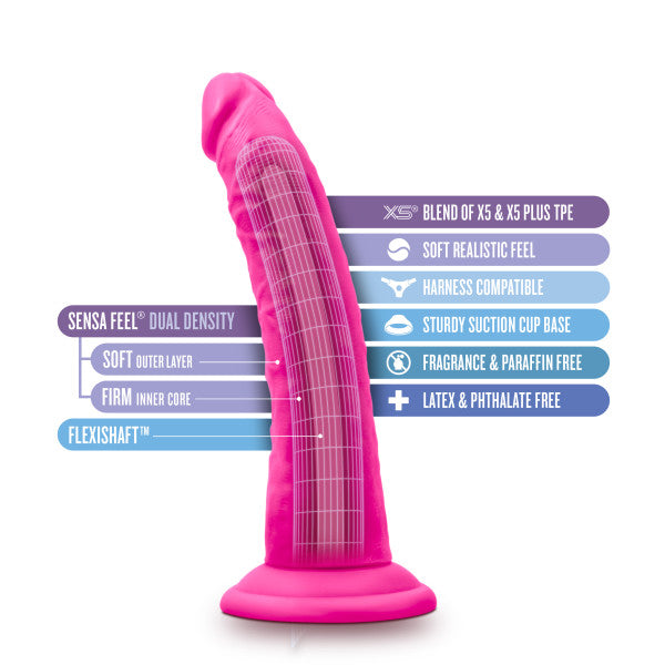 Au Naturel Bold Jack 7" Dildo - Pink