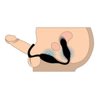 Hyper Thrusting and Vibrating Anal Plug with C-Ring