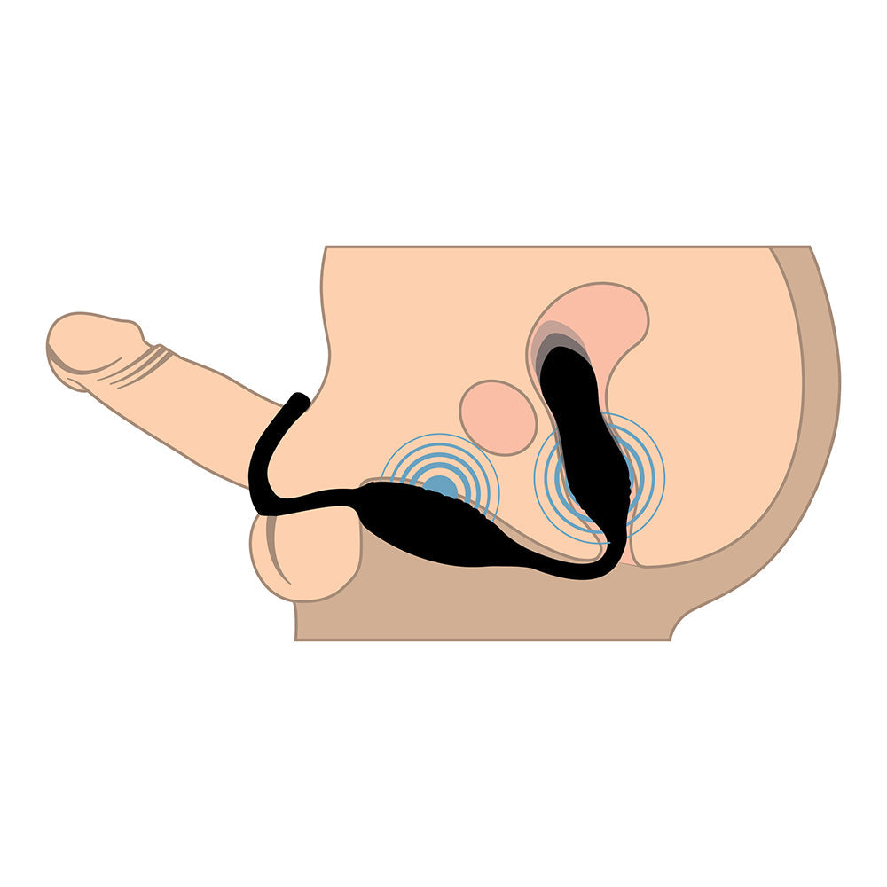 Hyper Thrusting and Vibrating Anal Plug with C-Ring