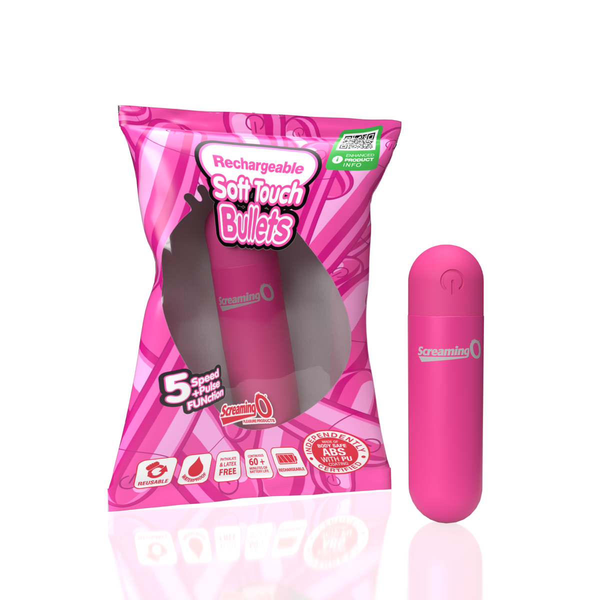 Screaming O Soft Touch Rechargeable Bullets - Pink