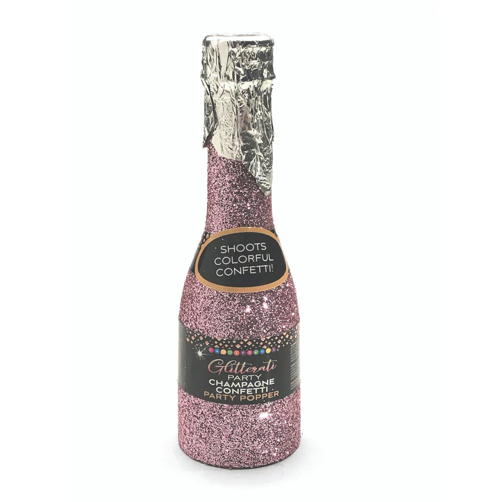 Glitterati Champagne Penis Confetti Party Poppers - single bottle