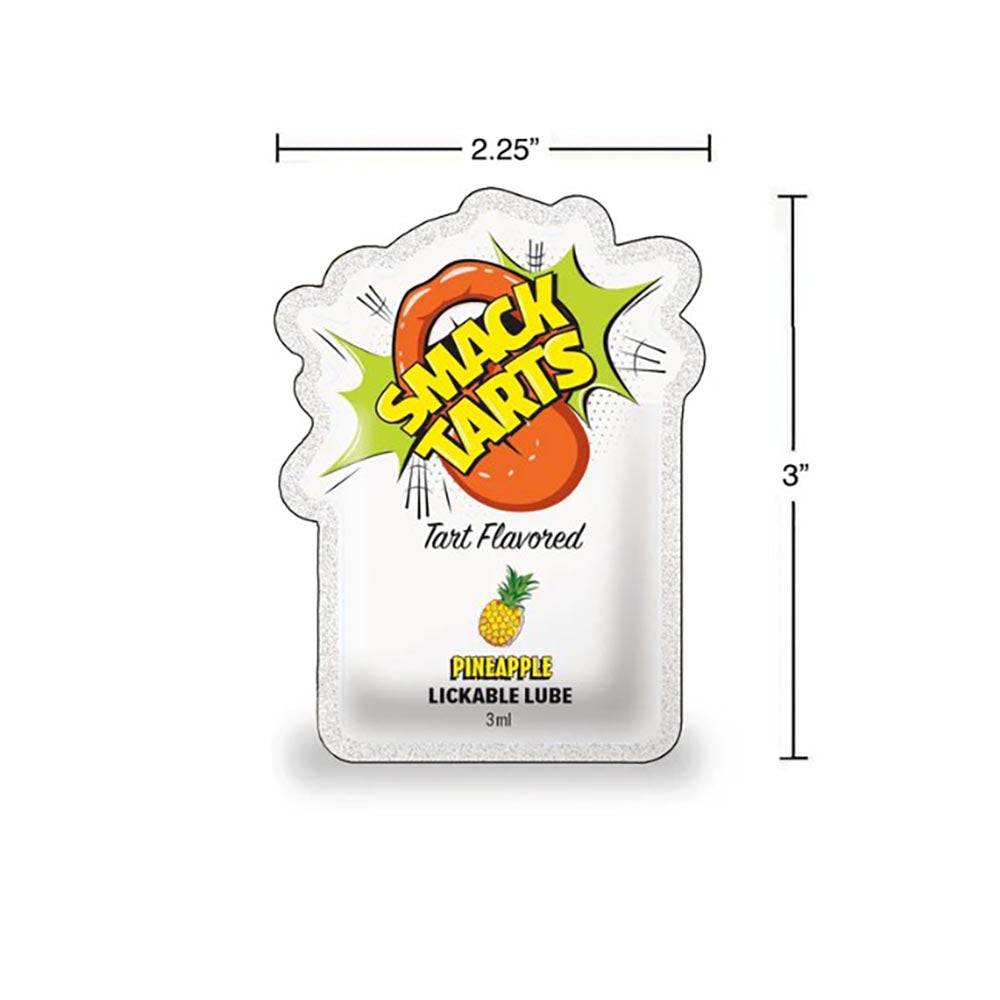 SMACK Tarts Lickable Flavored Lube - Pineapple - 3ml Pouch (Display of 36)