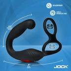Axis Gyrating Prostate Vibrator with C-Ring w/ remote