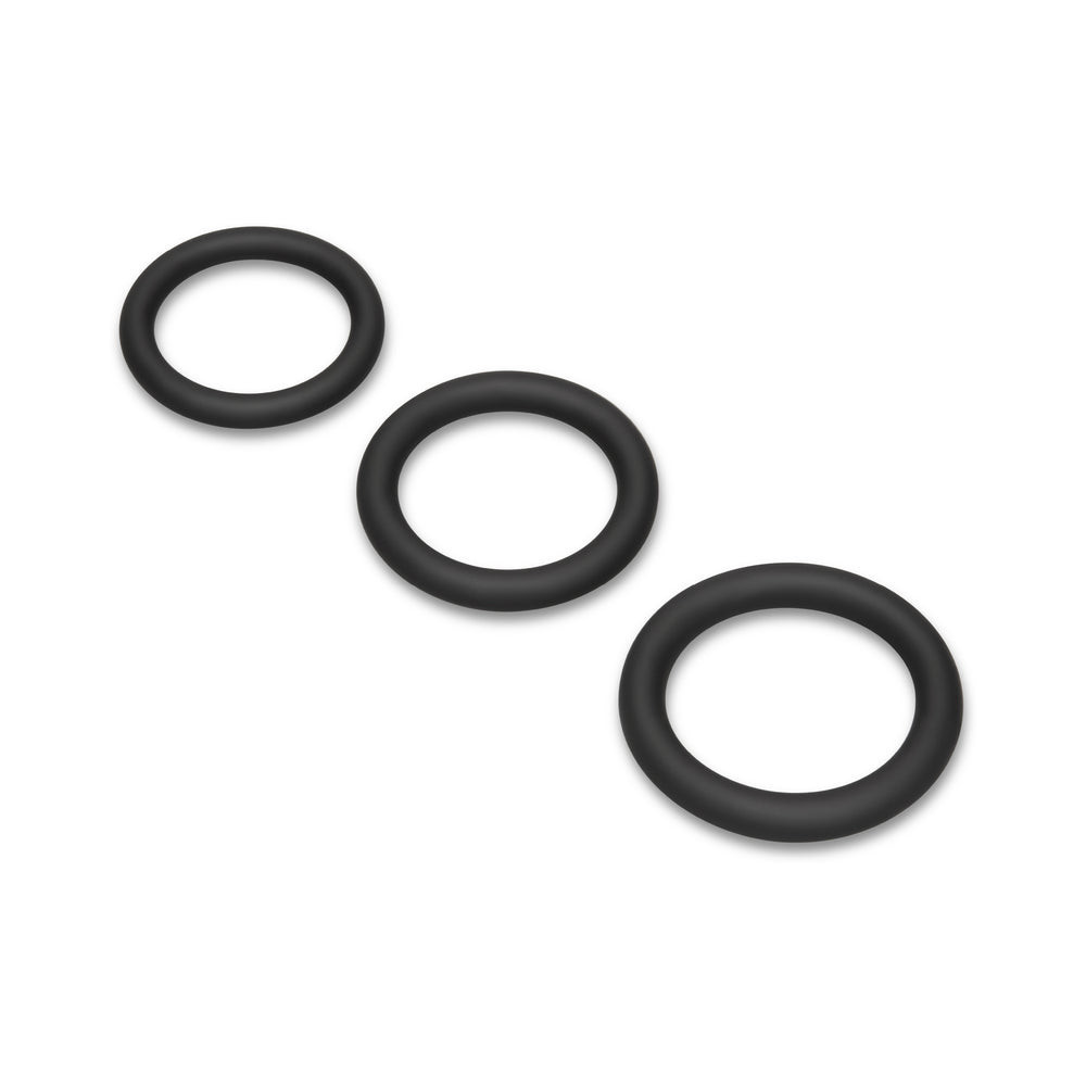 b-Vibe Snug Ring Lite Snug Fit Silicone Cock Ring - 3 Pack