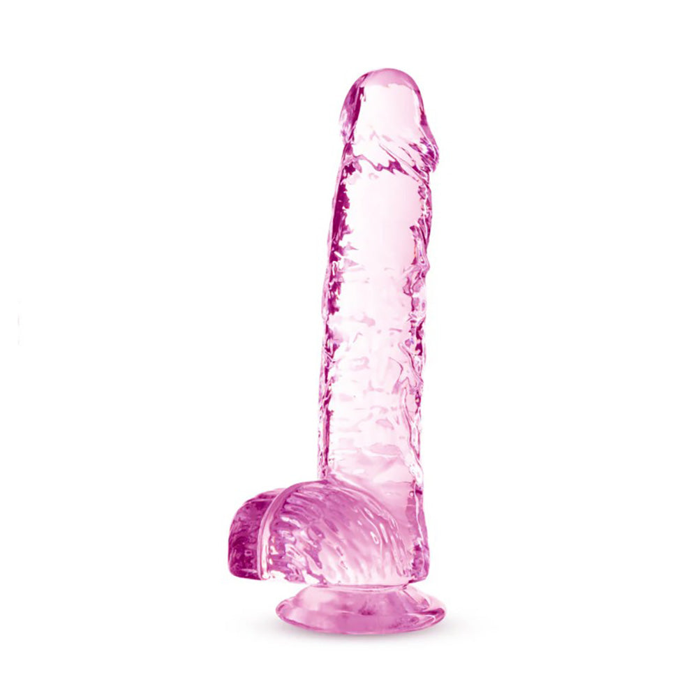 Naturally Yours - 6" Crystalline Dildo - Rose