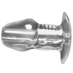 Dicked Clear Hollow Anal Plug - X-Large