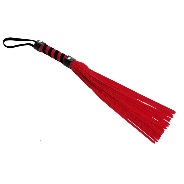 Short Suede Flogger - Red/Black