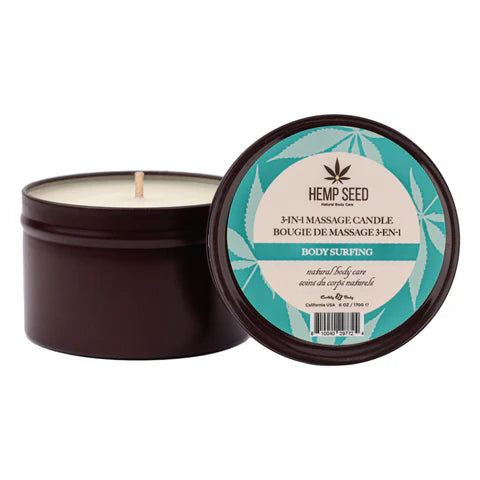 Hemp Seed 3-in-1 Massage Candle Body Surfing 6oz