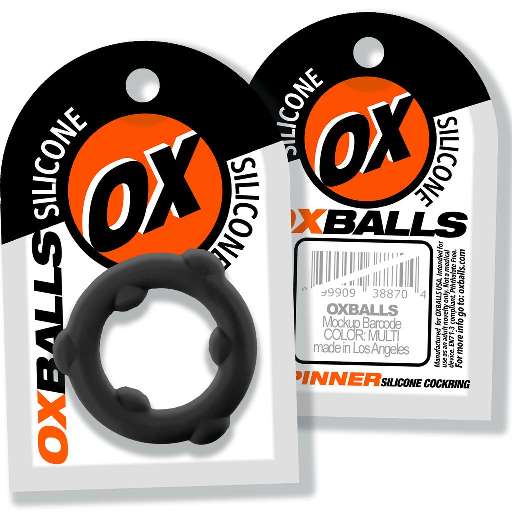 Spinner Single Silicone Ring Black Silicone