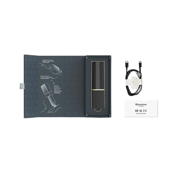 Womanizer Beauty Air-Pulse Clitoral Stimulator – Black and Gold