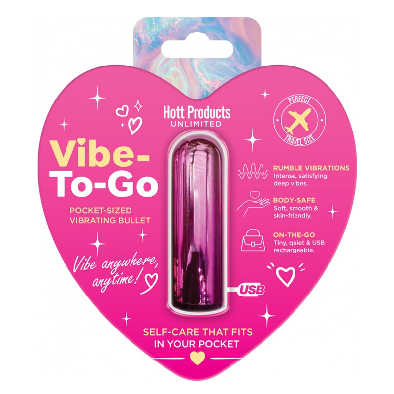VIBE TO GO. Gradient Color Bullet. 10 Frequencies. 2.3 Inch. PINK