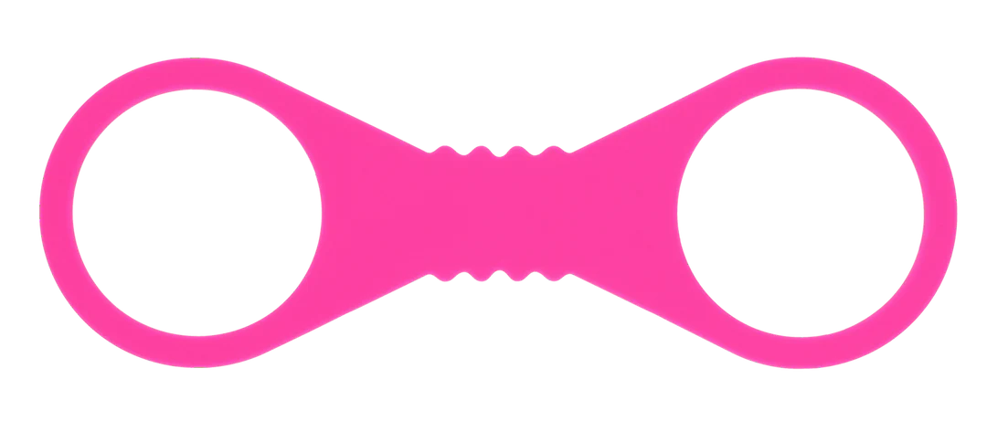 Large Hot Pink Silicone Cuffs