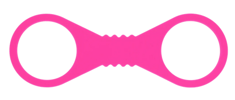 Large Hot Pink Silicone Cuffs