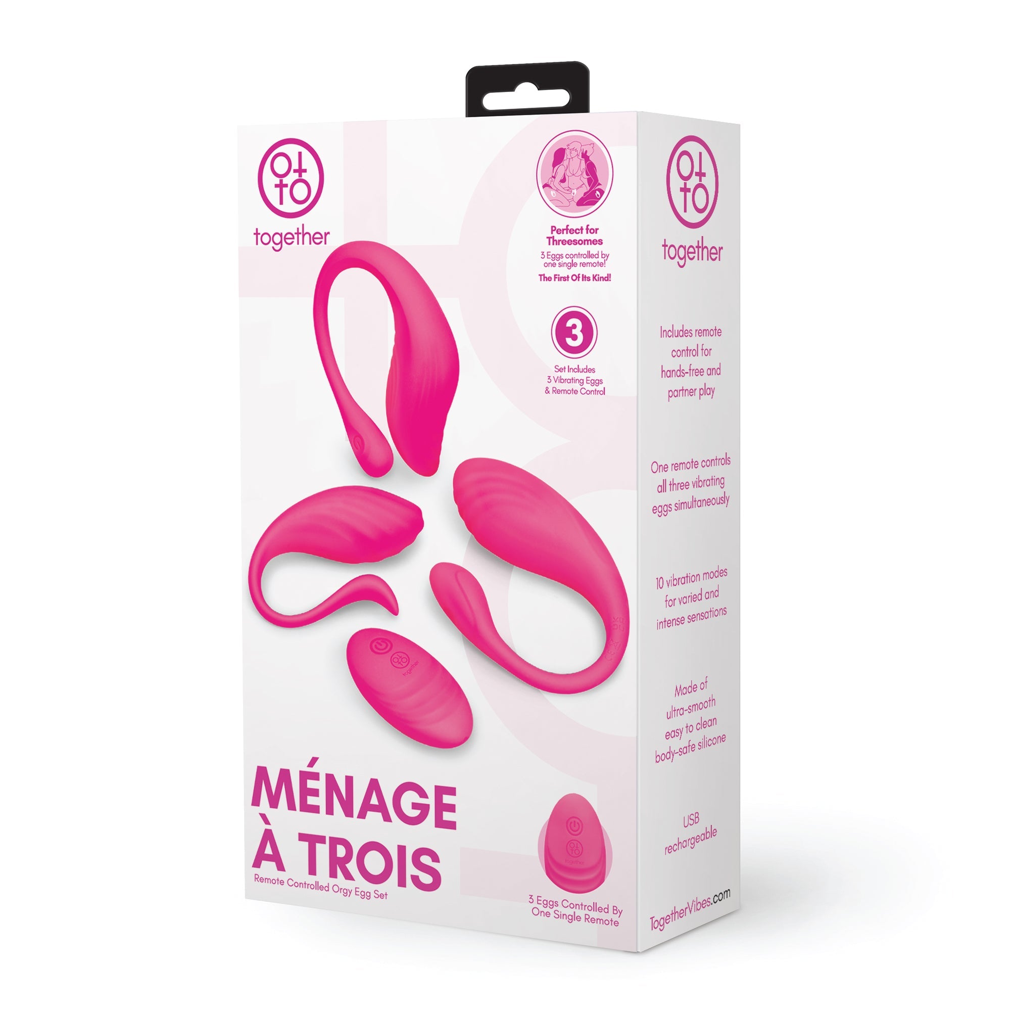 Together Ménage à Trois Remote Control Orgy Egg Set
