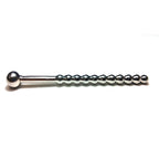 Satinless Steel Beaded Hollow Urethral Sound with Stopper