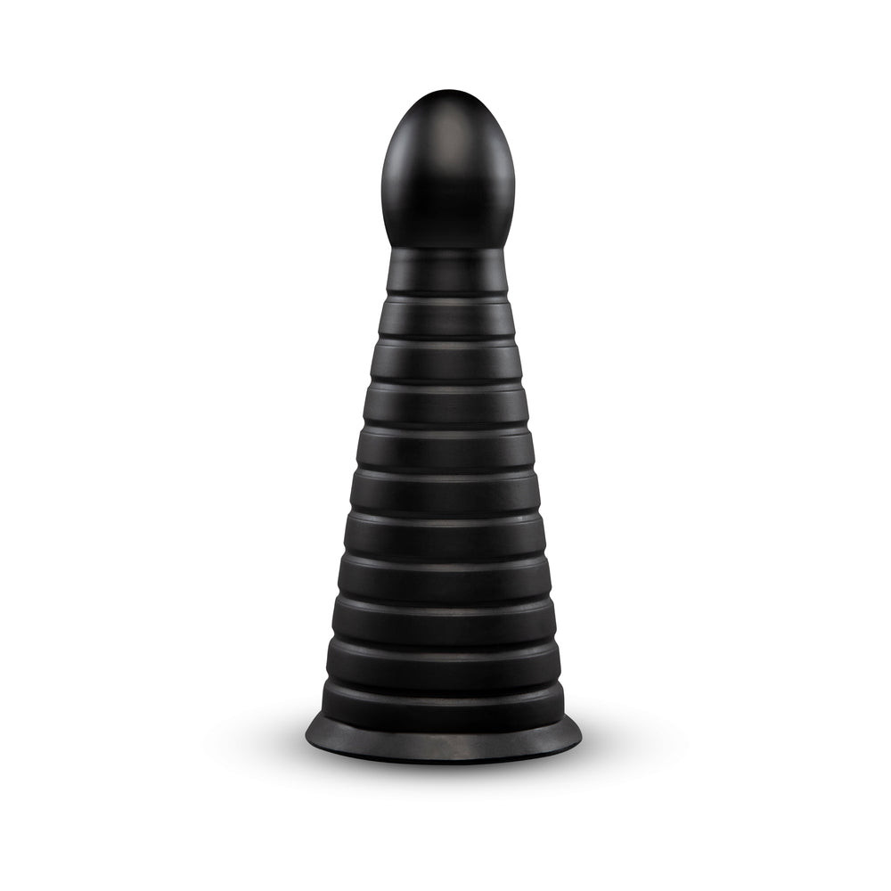 b-Vibe Cone Tapered &amp; Ribbed Dildo with Suction Cup - 10"