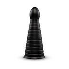 b-Vibe Cone Tapered &amp; Ribbed Dildo with Suction Cup - 10"