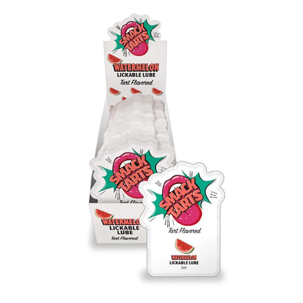 SMACK Tarts Lickable Flavored Lube - Watermelon - 3ml Pouch (Display of 36)