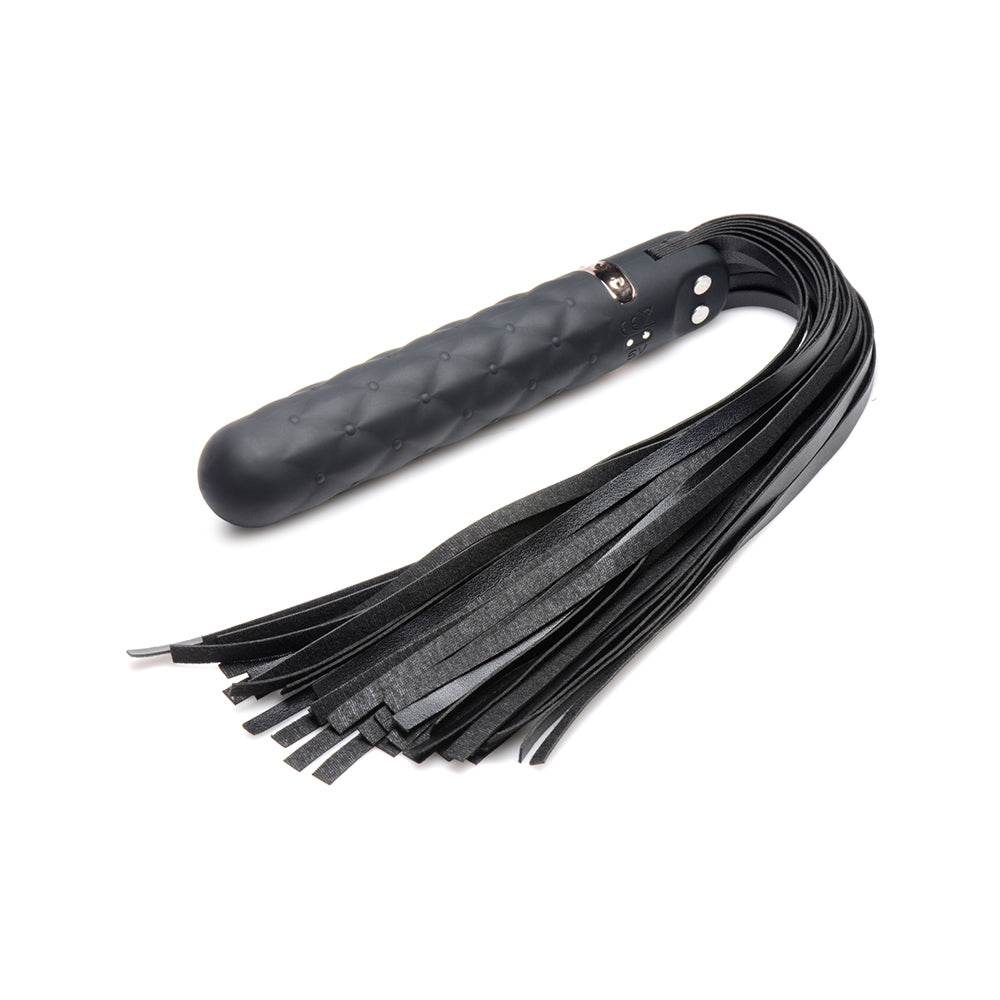 Vibra-Lasher 9X Vibrating Silicone Dildo Flogger