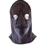 Leather Zip Mask - Black