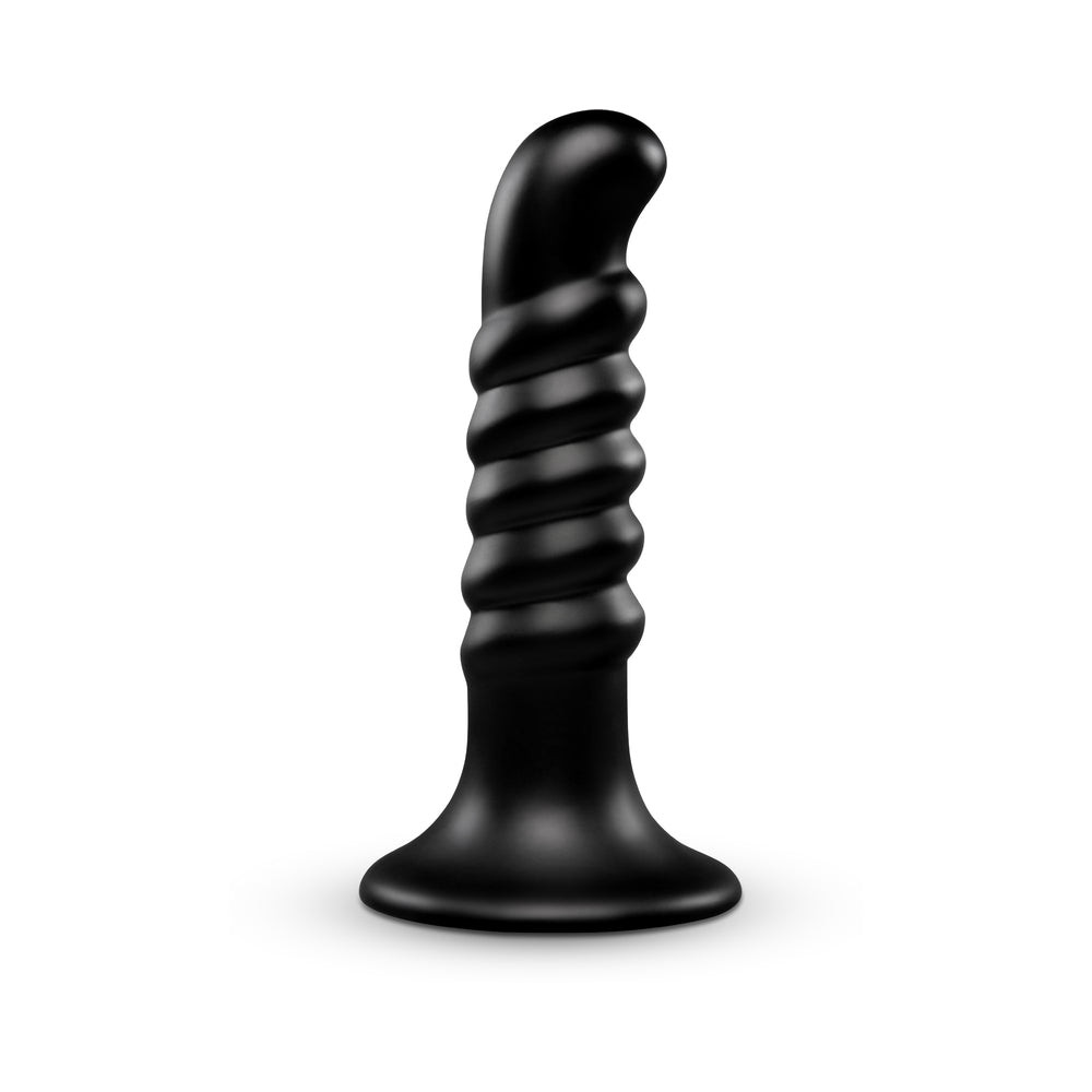b-Vibe Krush Curved & Ribbed Dildo with Suction Cup - 9.5"