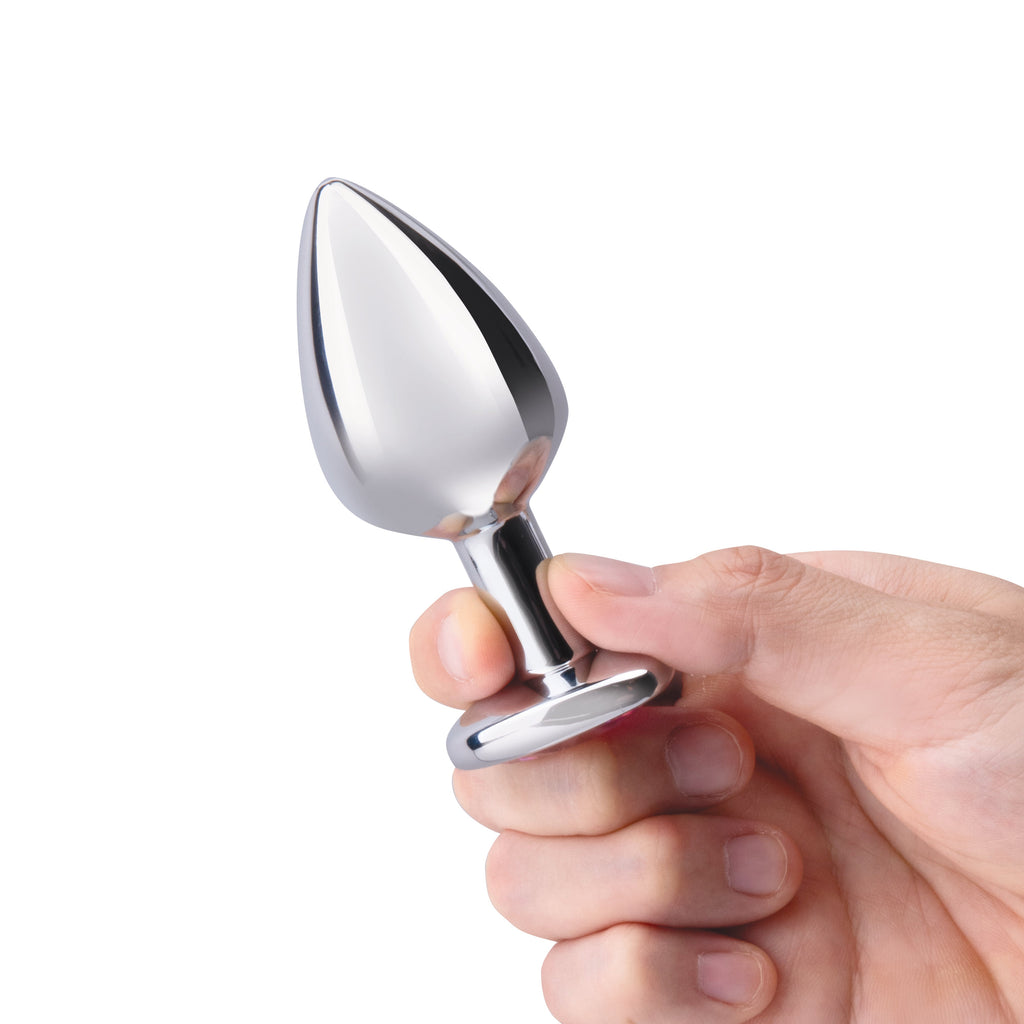 Jewel Heart Metal Butt Plug Training Set