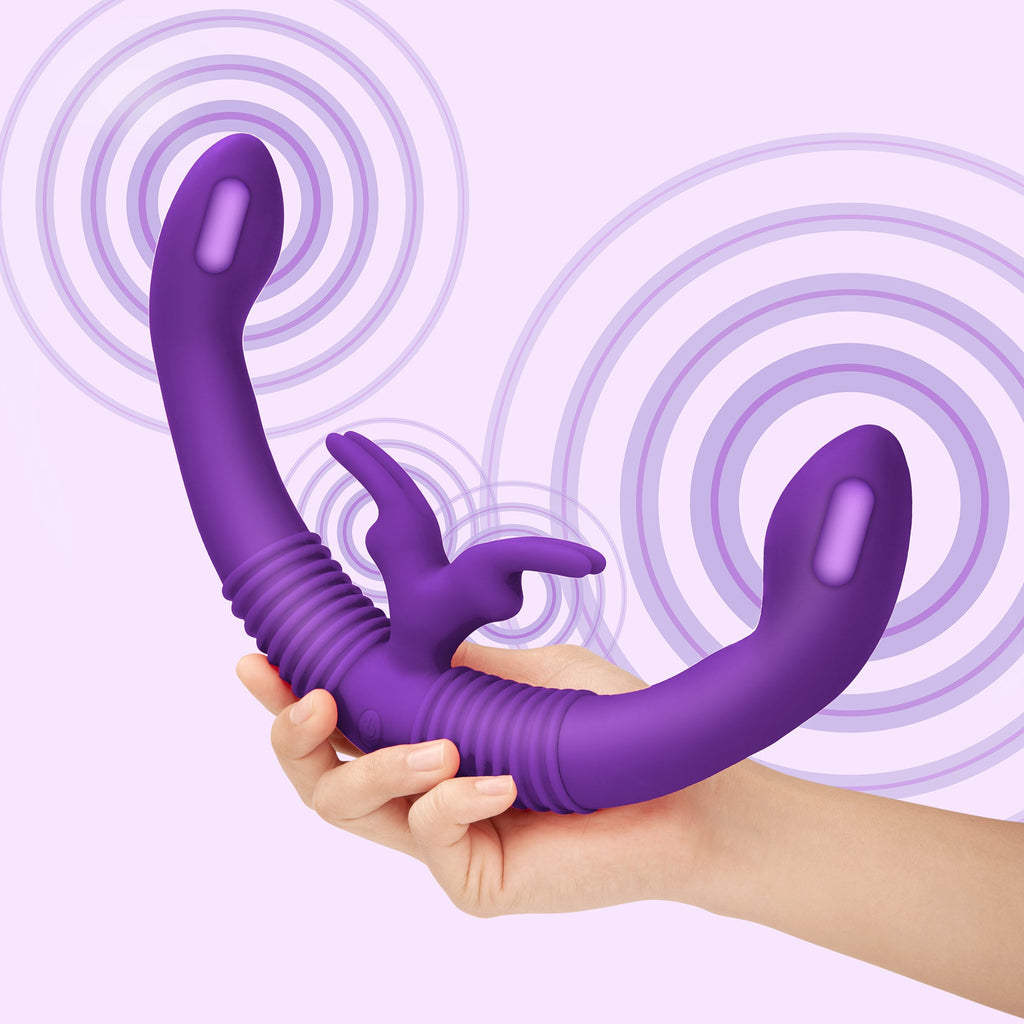 Together Couple's Dual Rabbit Vibrator with Remote Control