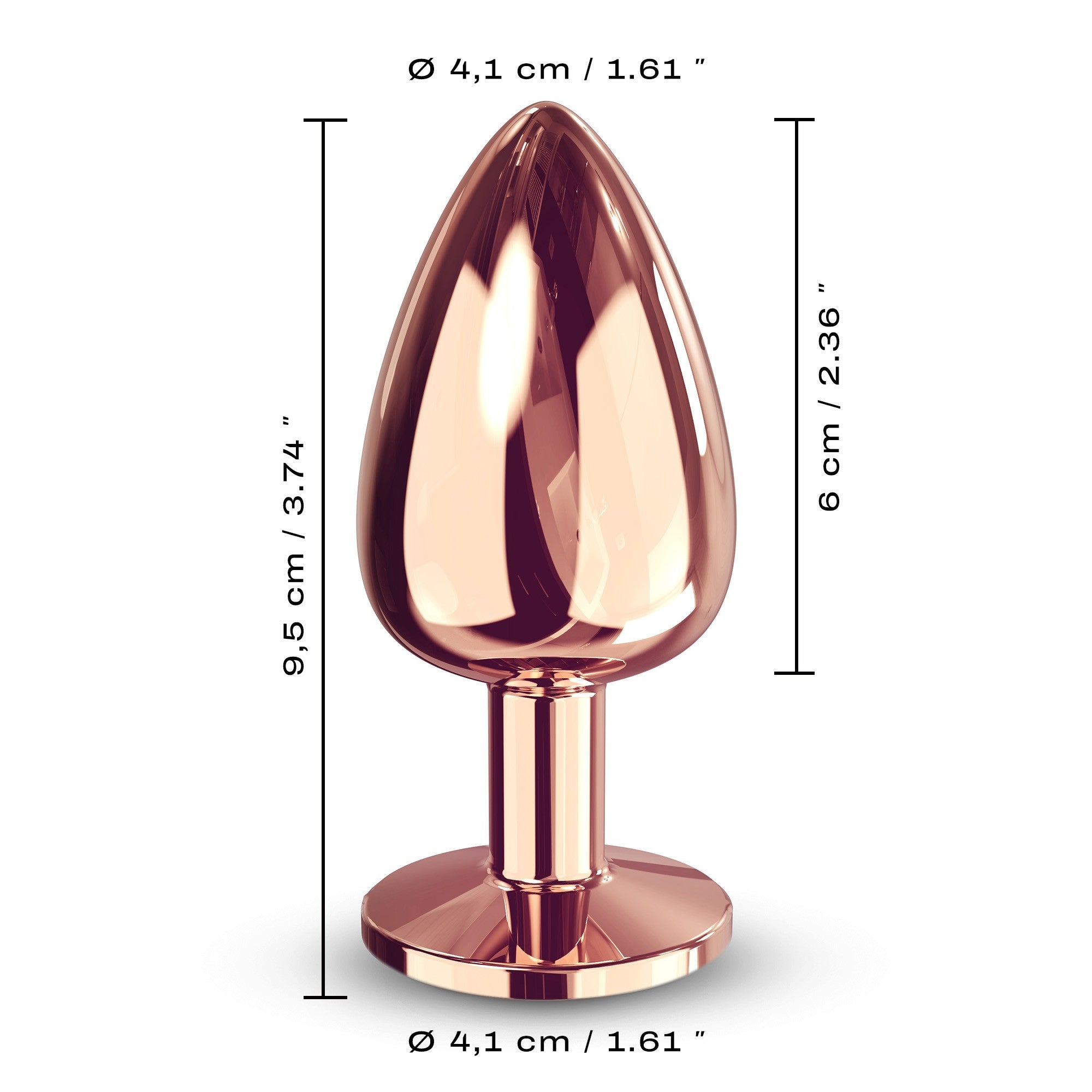 Diamond Plug Rose Gold Large