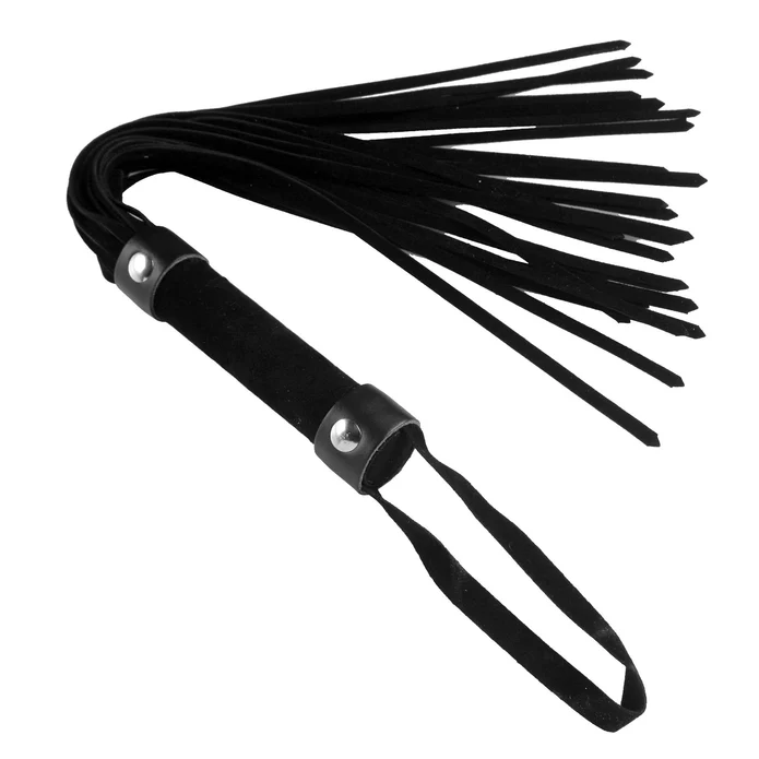 Short Suede Flogger - All Black