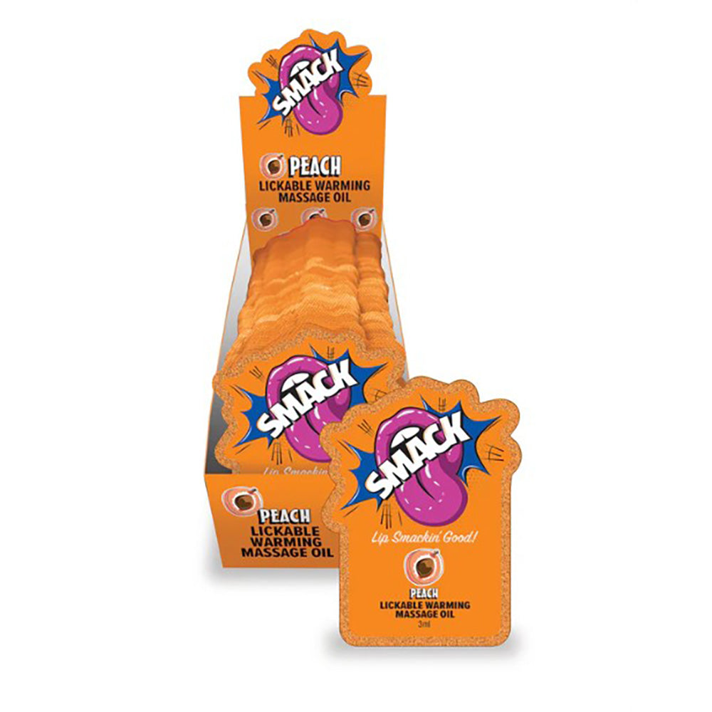 smack-warming-lickable-massage-oil-peach-3ml-36-pack