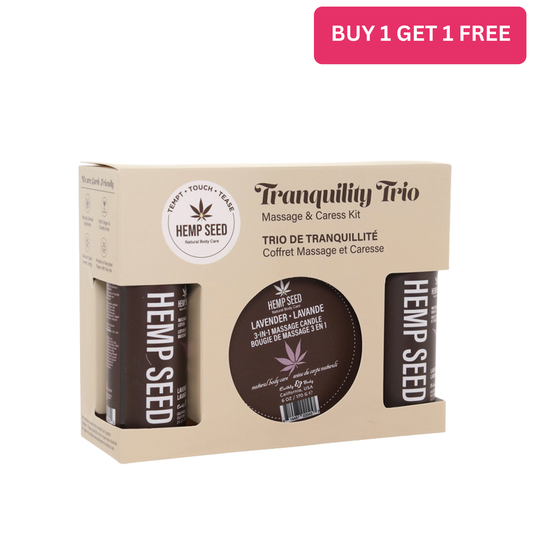 Hemp Seed Tranquility Massage Trio Gift Set - Lavender