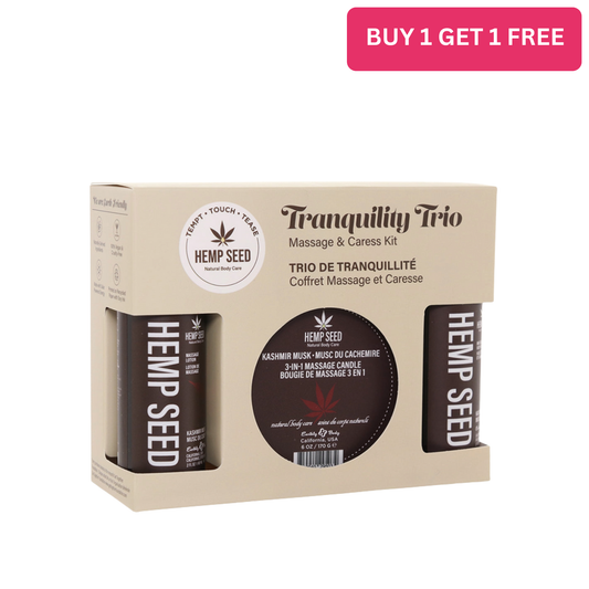 Hemp Seed Tranquility Massage Trio Gift Set - Kashmir Musk